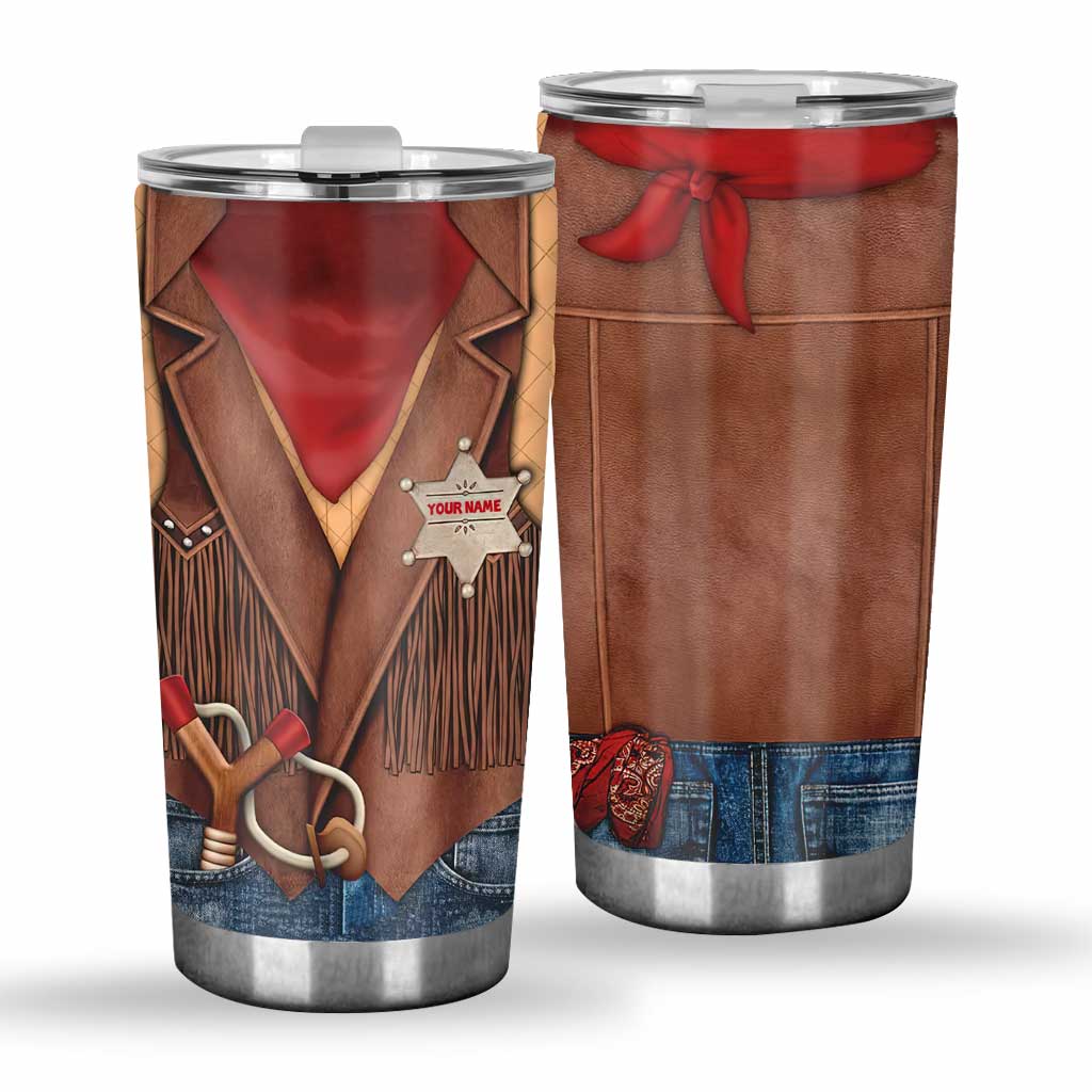 Run By Hawse And Saddle - Personalized Horse Tumbler