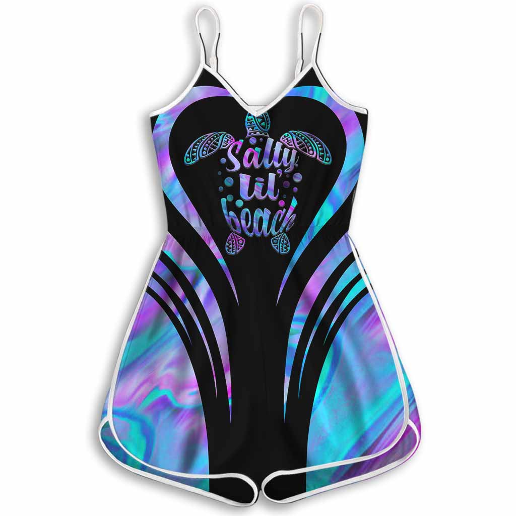 Salty Lil' Beach - Turtle Romper