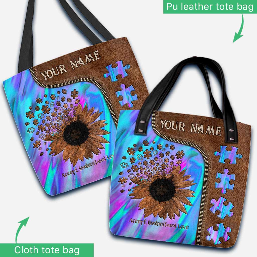 Accept Understand Love - Autism Awareness Personalized  Tote Bag