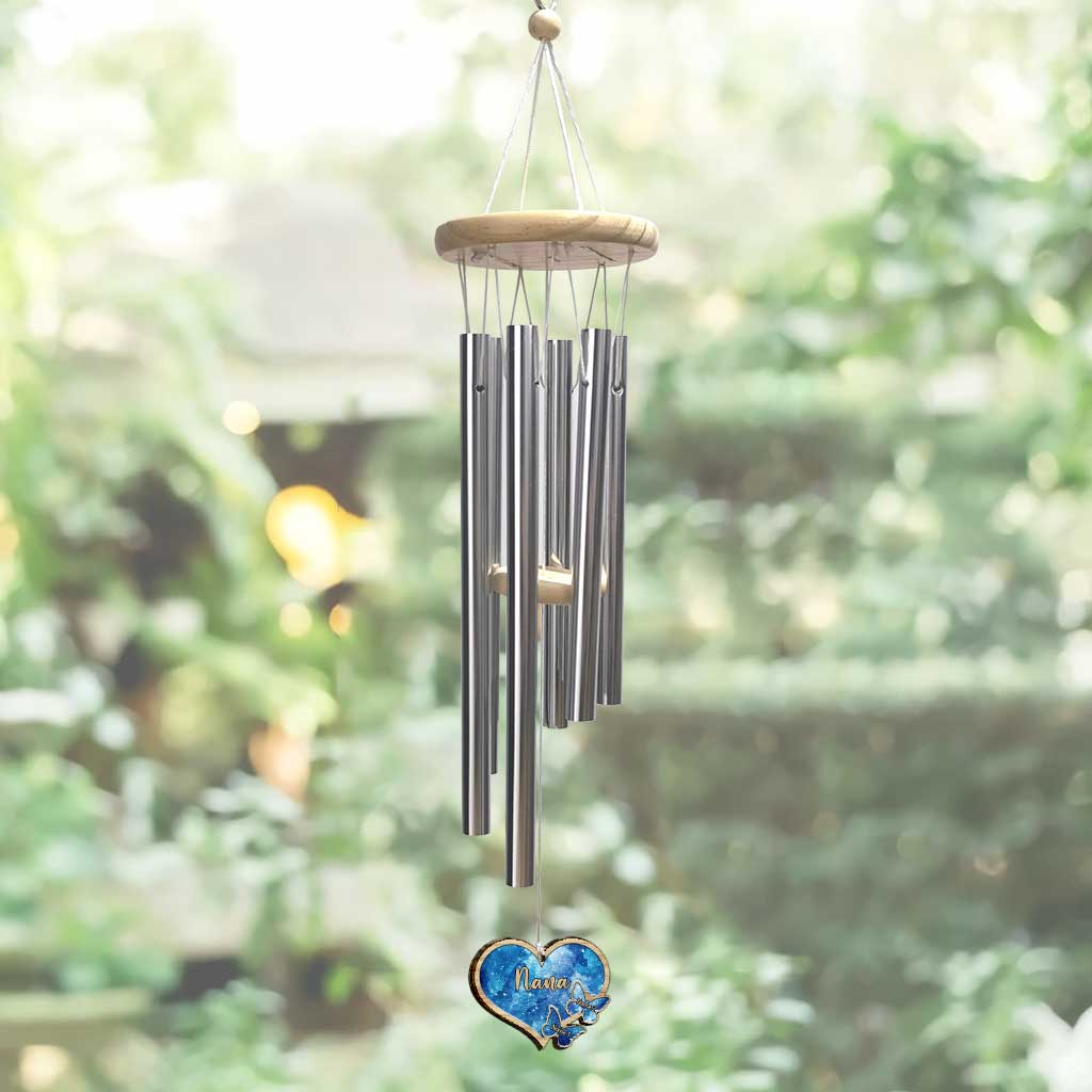 Nana's Hearts Butterfly - Personalized Grandma Wind Chime