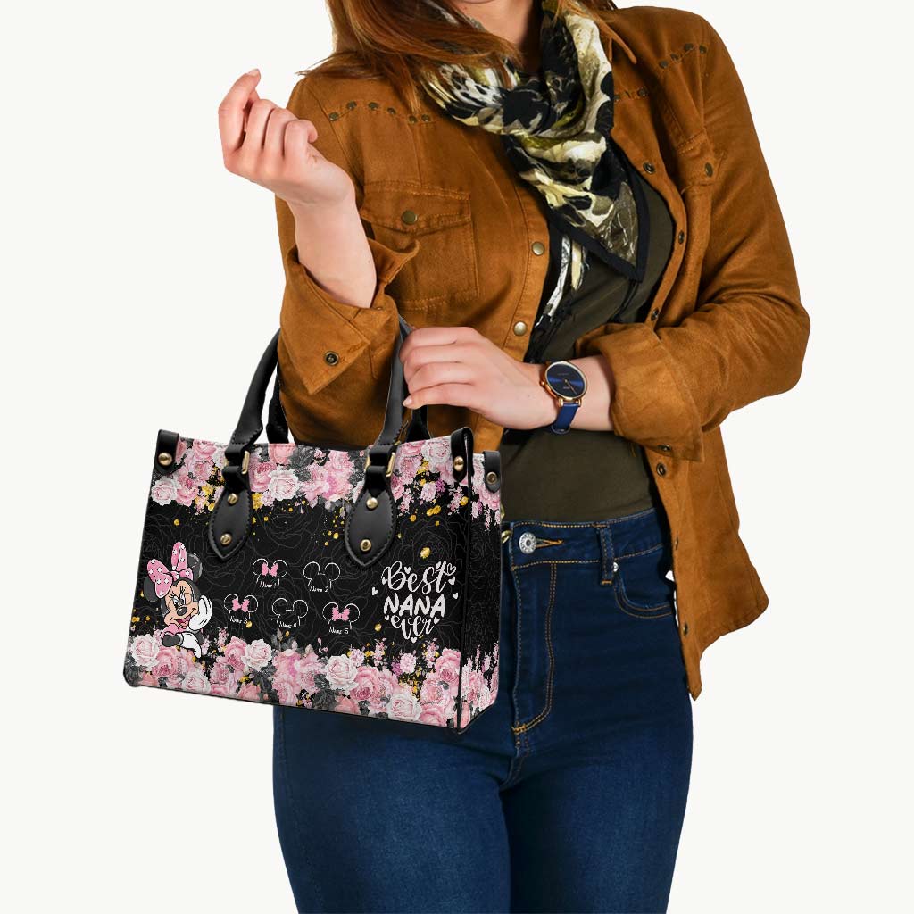 Important Nana Stuff - Personalized Mouse Leather Handbag