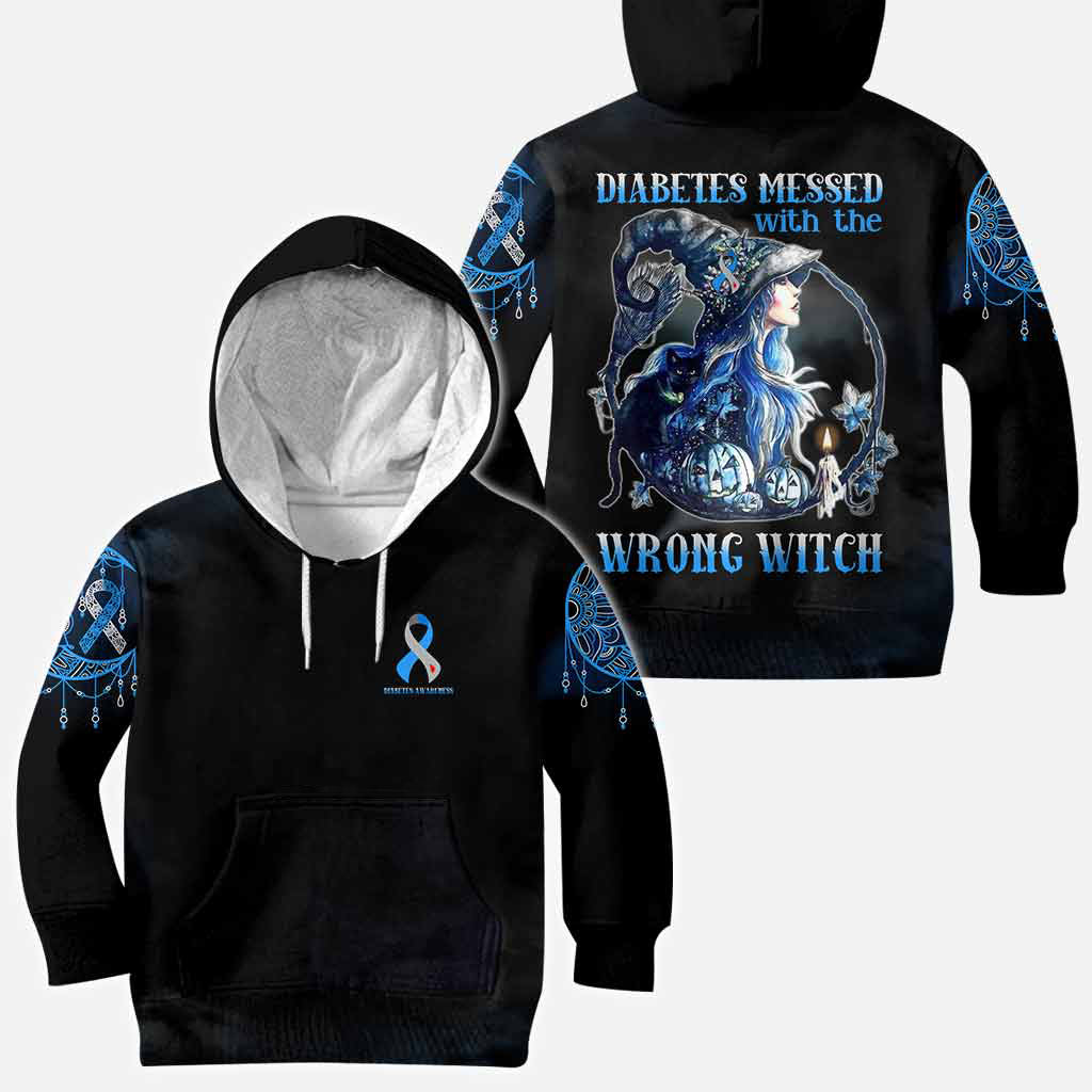 Diabetes Messed With The Wrong Witch - Diabetes Awareness All Over T-shirt and Hoodie