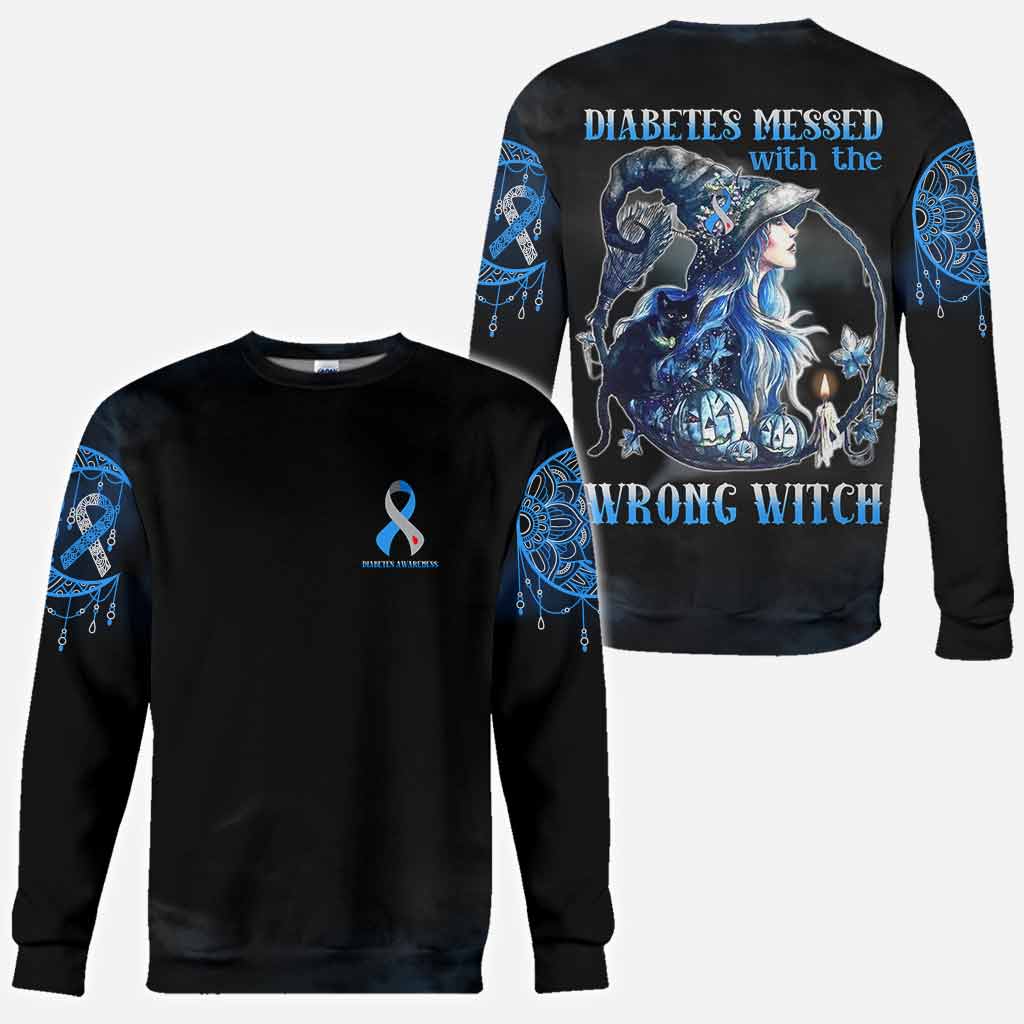 Diabetes Messed With The Wrong Witch - Diabetes Awareness All Over T-shirt and Hoodie