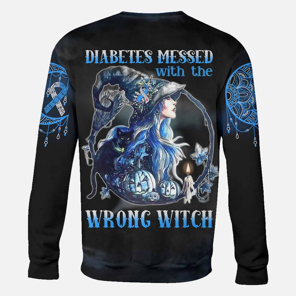 Diabetes Messed With The Wrong Witch - Diabetes Awareness All Over T-shirt and Hoodie