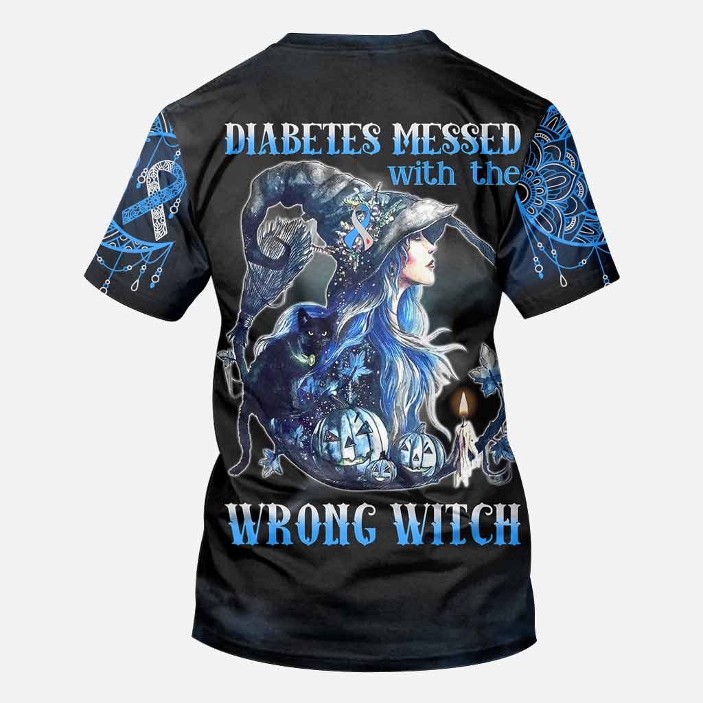 Diabetes Messed With The Wrong Witch - Diabetes Awareness All Over T-shirt and Hoodie