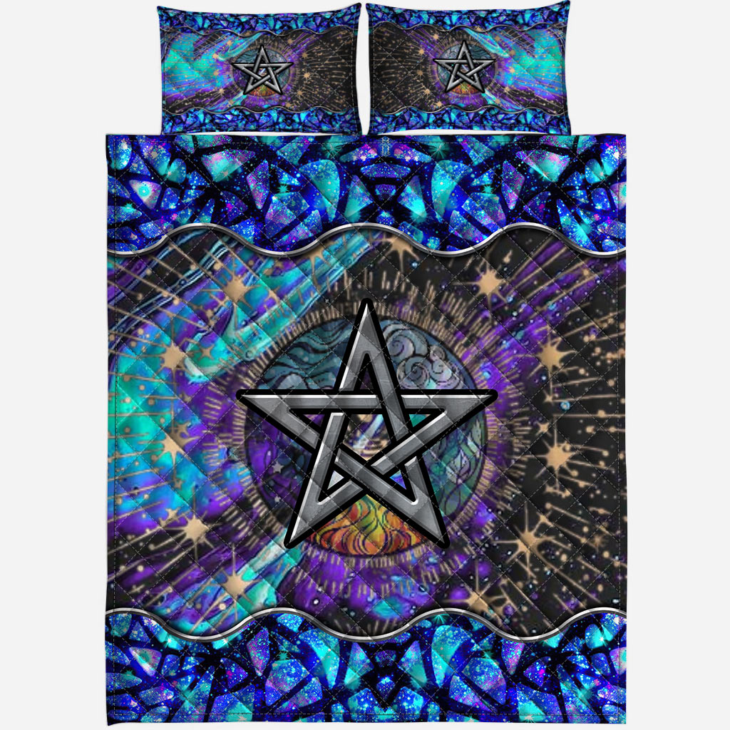 Mystical Pentagram - Witch Quilt Set