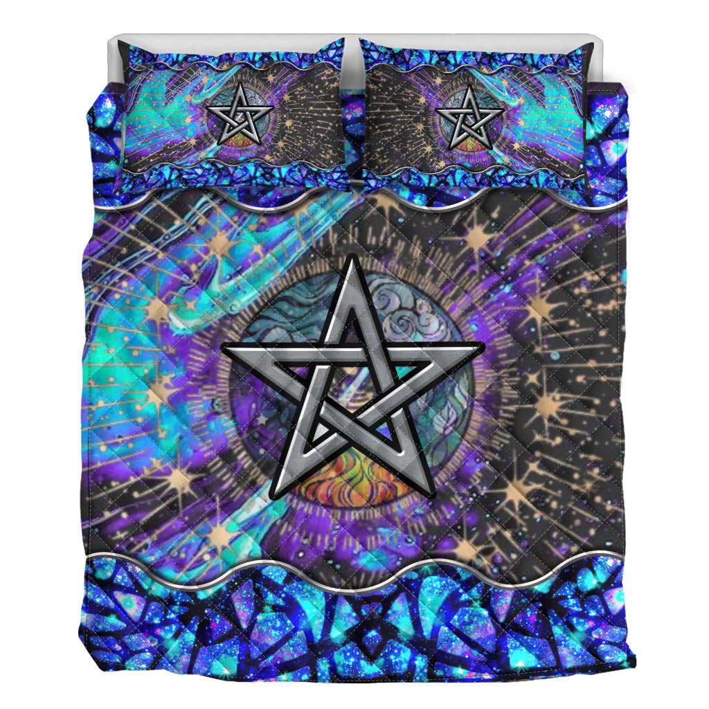 Mystical Pentagram - Witch Quilt Set