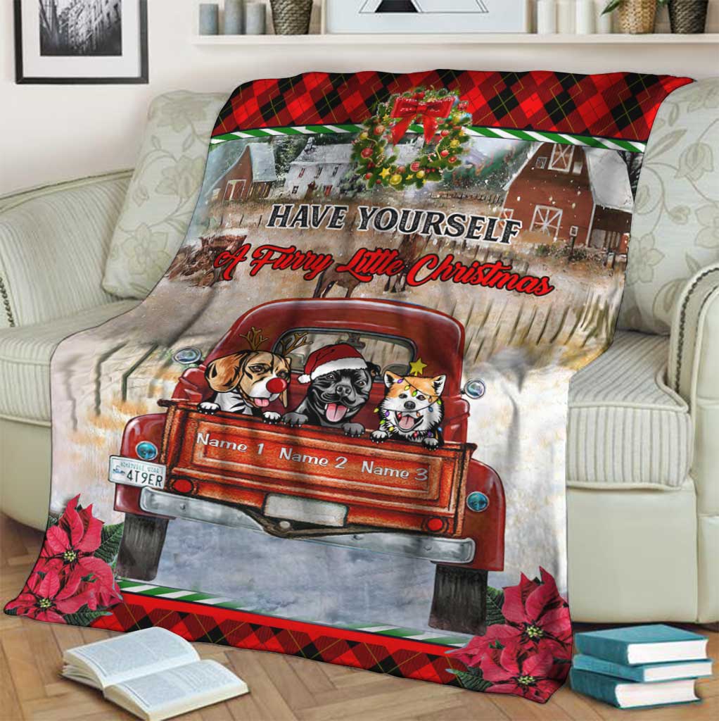 Have Yourself A Furry Little Christmas - Personalized Christmas Dog Blanket