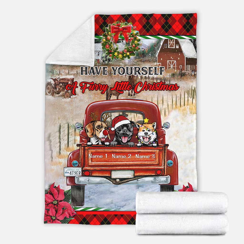 Have Yourself A Furry Little Christmas - Personalized Christmas Dog Blanket