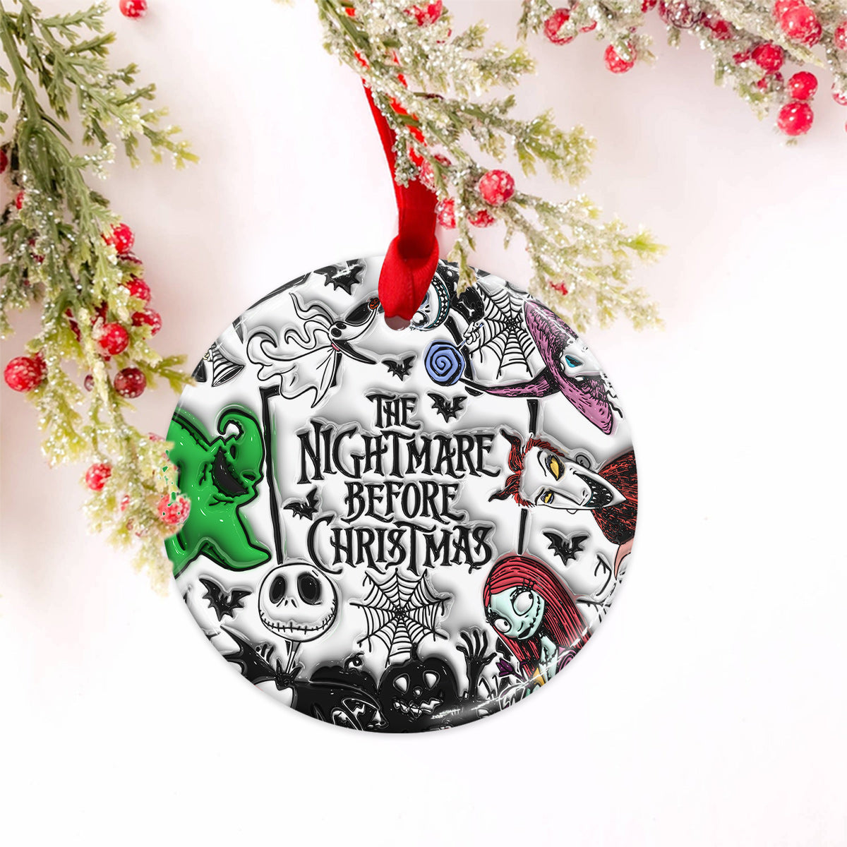 Nightmare - Personalized Nightmare Ceramic Circle Ornament