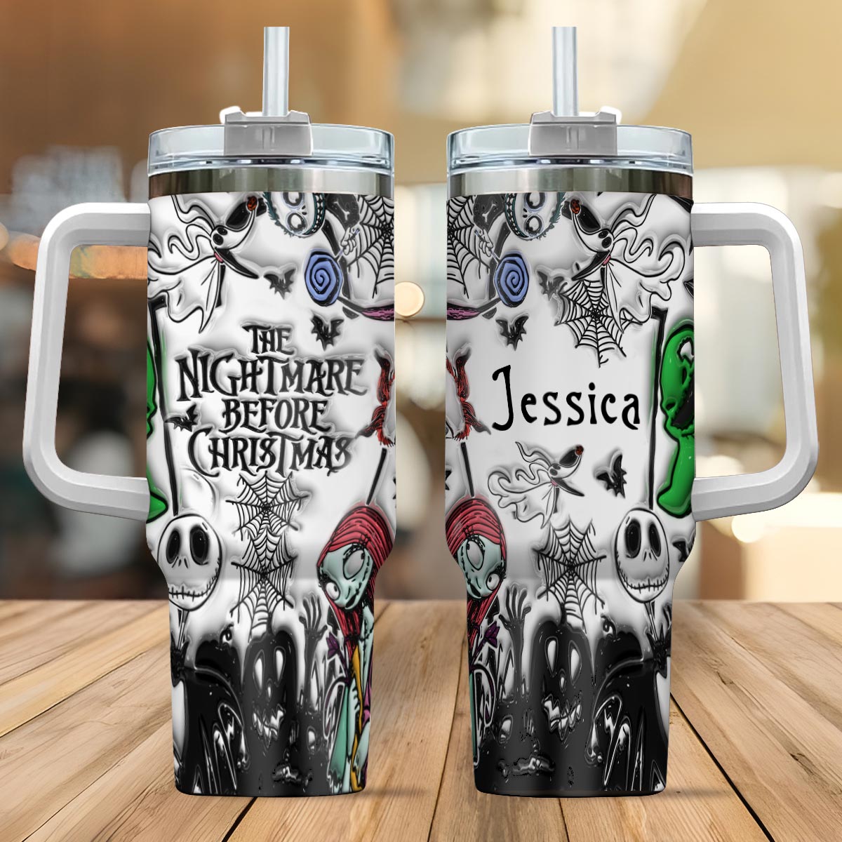 Nightmare - Personalized Nightmare Tumbler With Handle