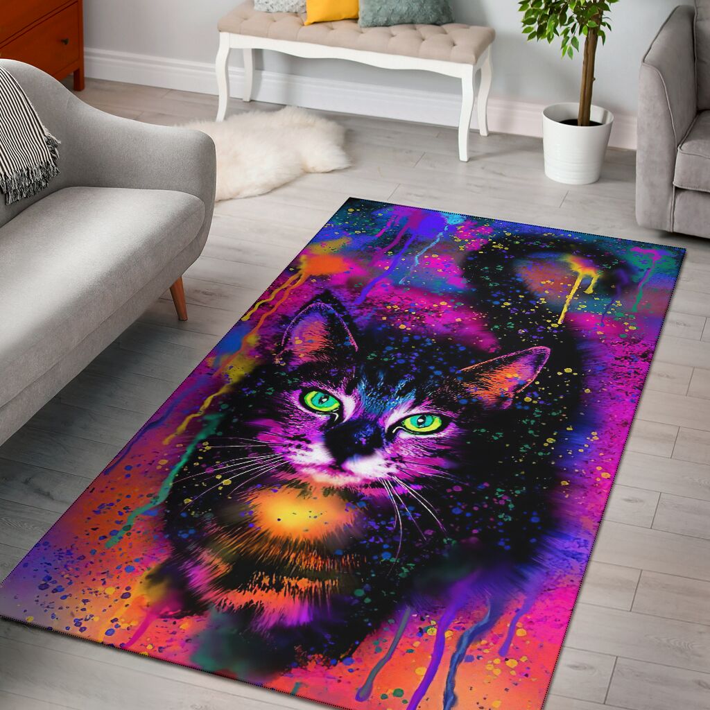 Colorful Cat Cat Rug 0622