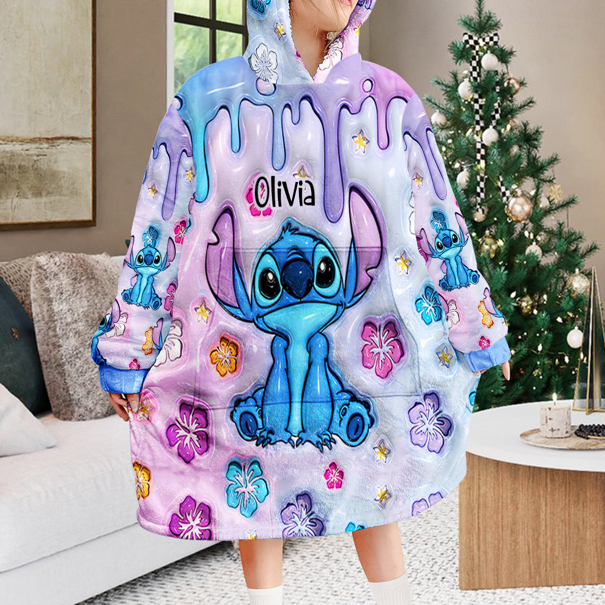 Ohana Means Family - Personalized Ohana Blanket Hoodie