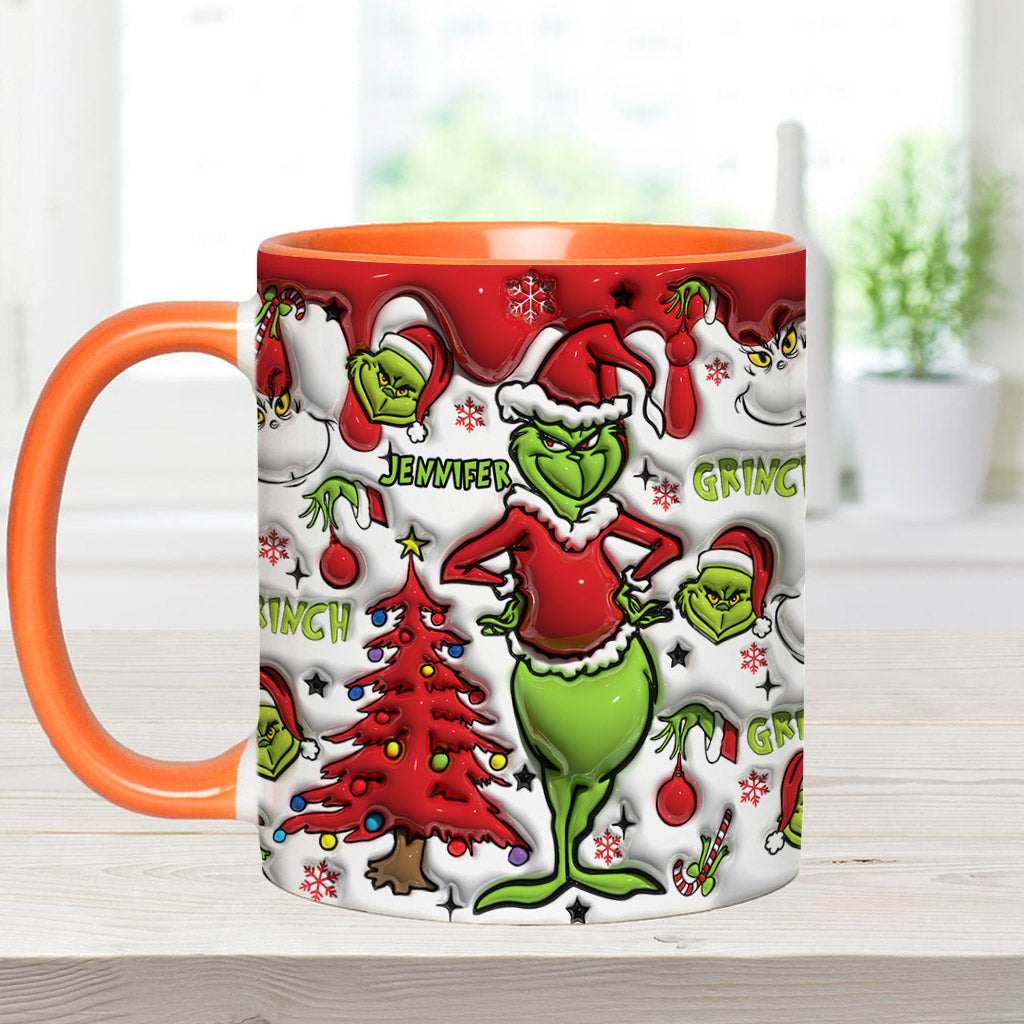 Red Christmas - Personalized Stole Christmas Accent Mug