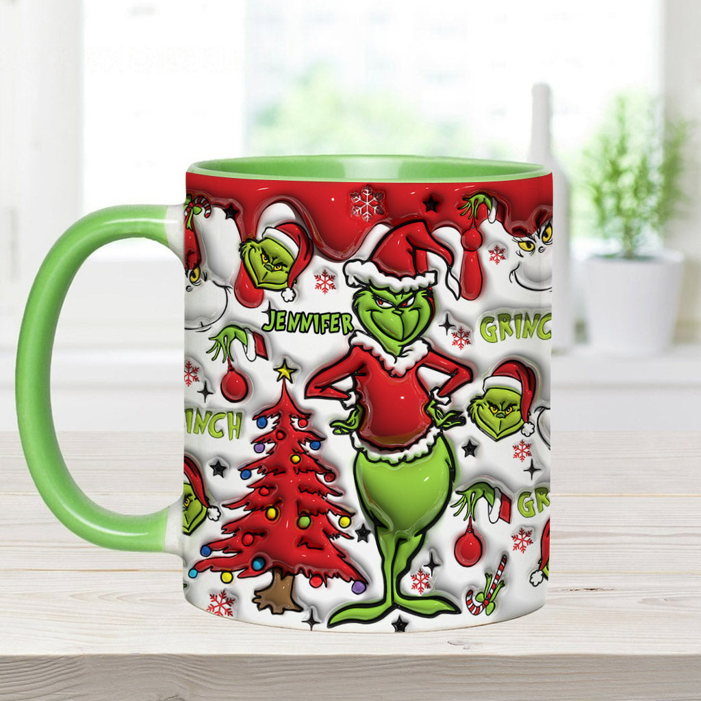 Red Christmas - Personalized Stole Christmas Accent Mug