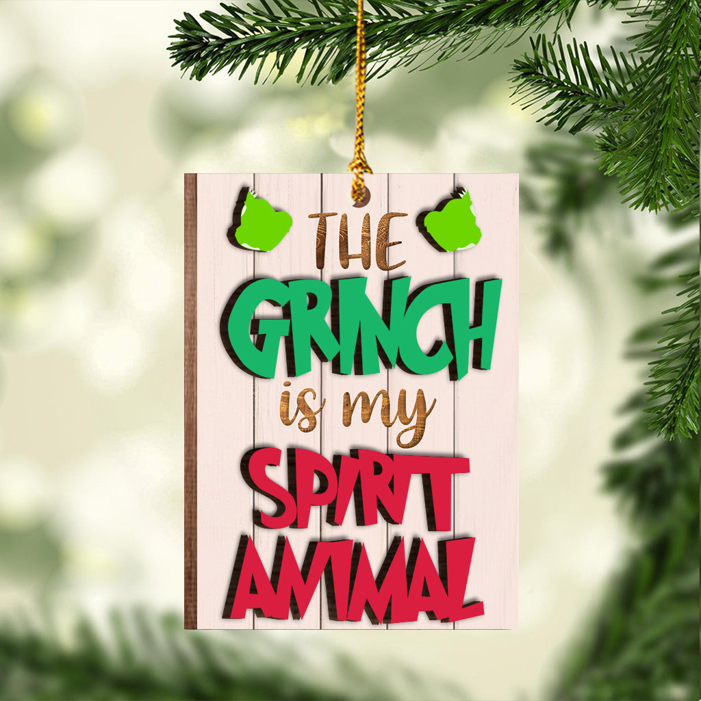 My Spirit Animal - Personalized Stole Christmas 2 Layered Wooden Ornament