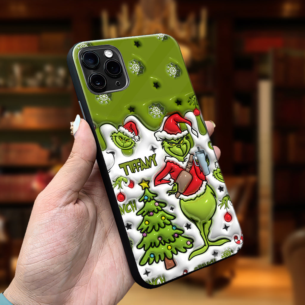 Merry Grinchmas - Personalized Stole Christmas Phone Case