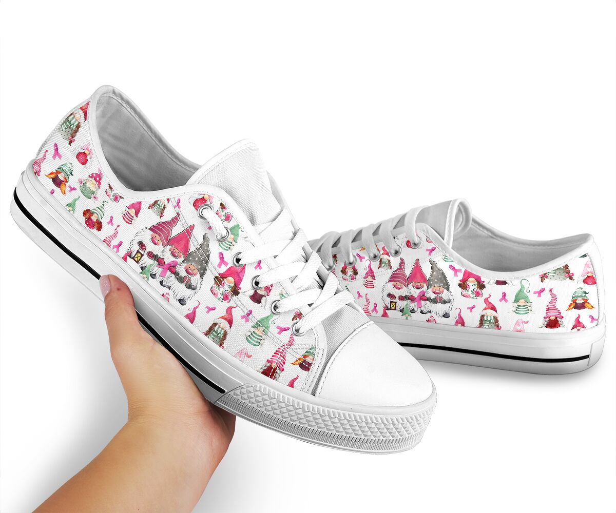 All I Want For Christmas Is A Cure Breast Cancer Awareness Low Top Shoes 0622