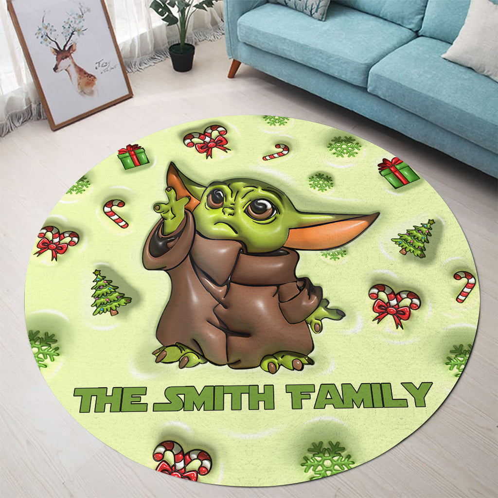 The Child - Personalized The Force Round Rug
