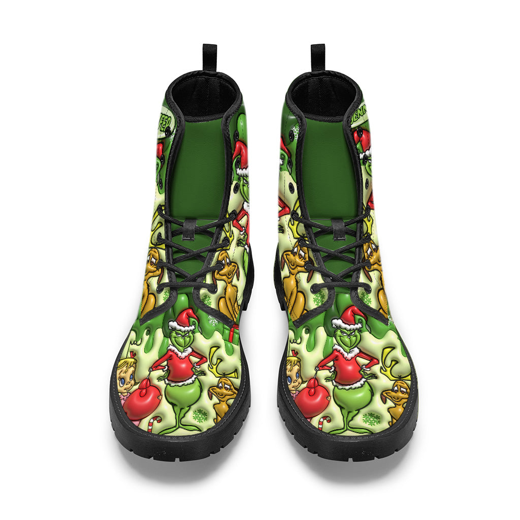 Merry Christmas - Personalized Stole Christmas Leather Boots