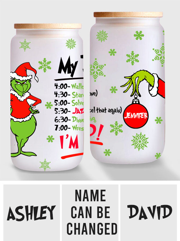 I'm Booked - Personalized Stole Christmas Can Glass