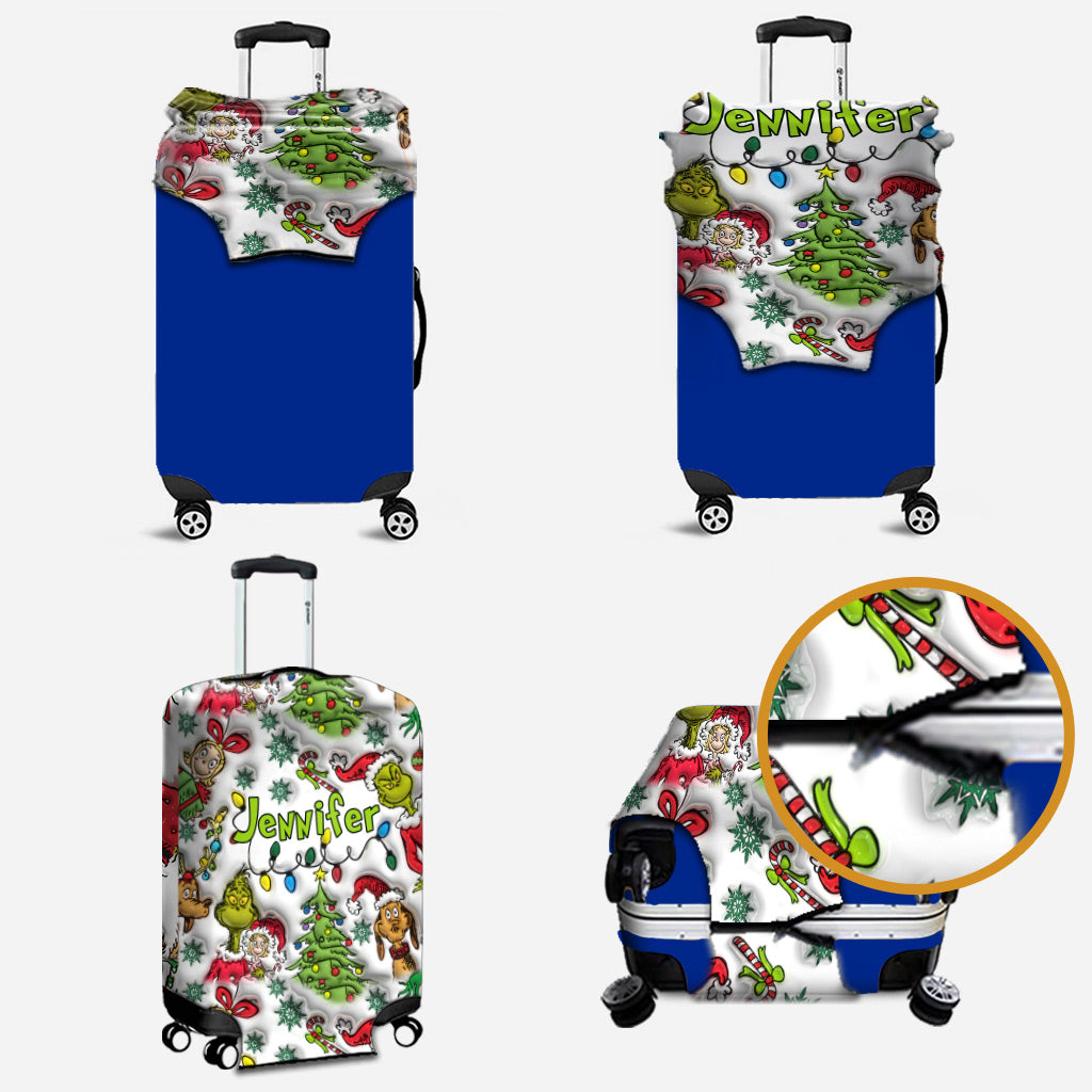 Merry Chrisrtmas - Personalized Stole Christmas Luggage Cover