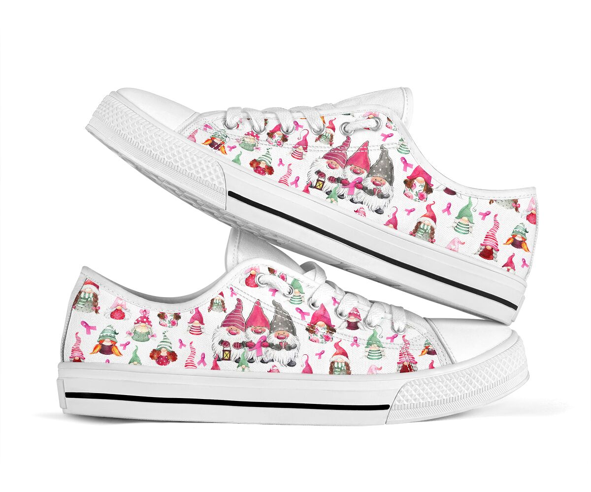 All I Want For Christmas Is A Cure Breast Cancer Awareness Low Top Shoes 0622