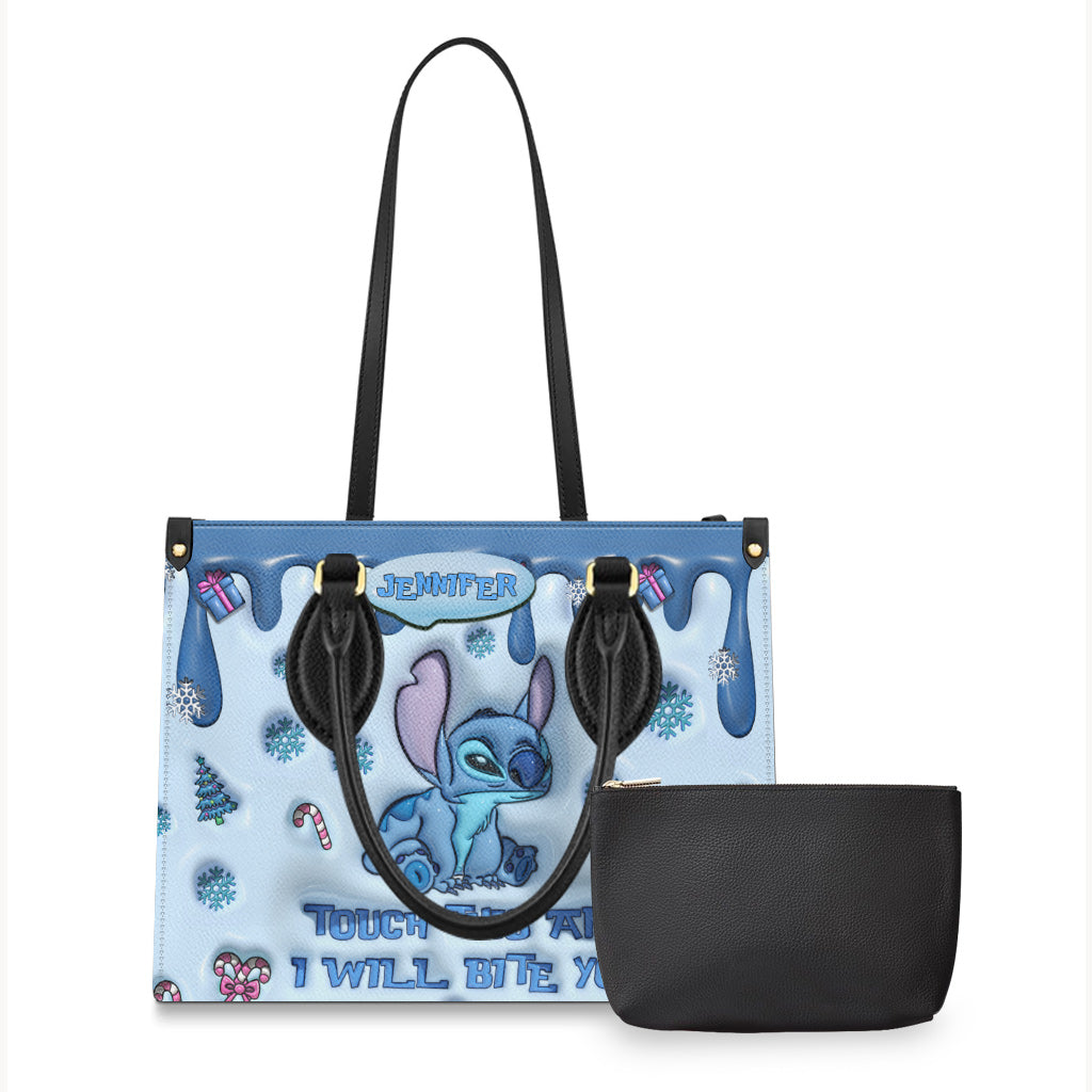 Touch This And I'll Bite You - Personalized Ohana Leather Handbag