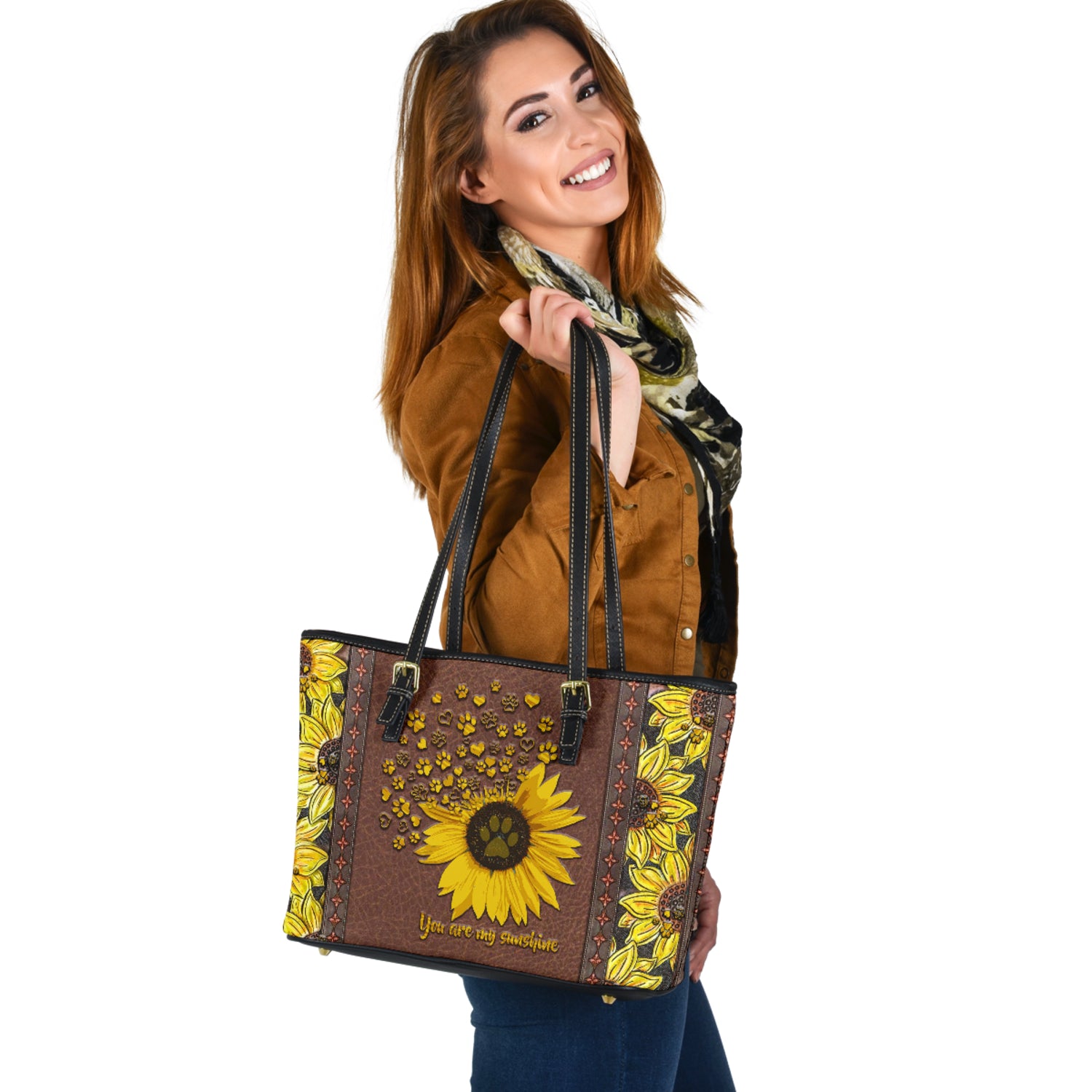 You Are My Sunshine Dog Leather Bag 0622