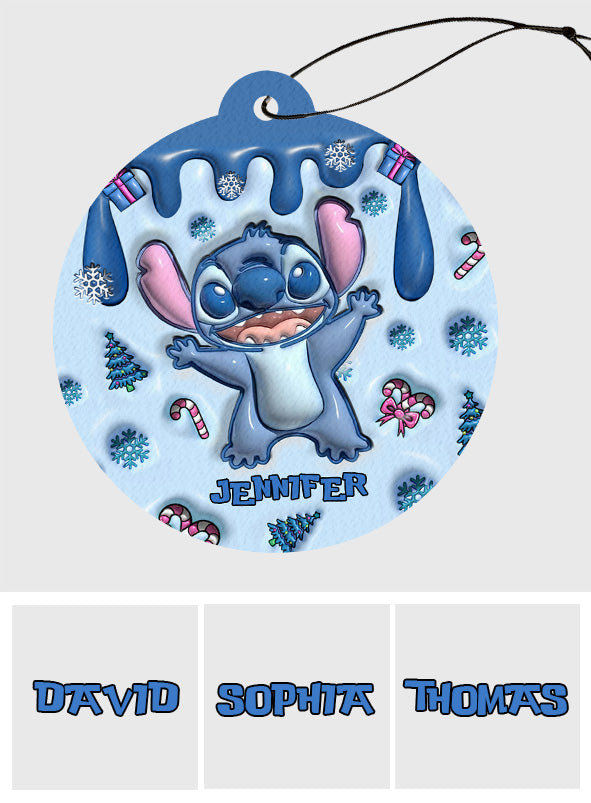 Merry Christmas - Personalized Ohana Circle Air Freshener