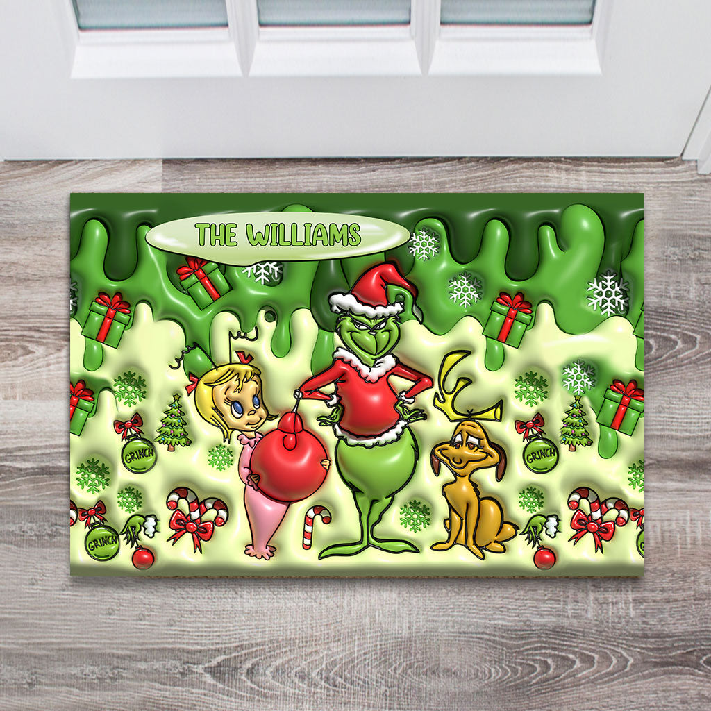 Merry Christmas - Personalized Stole Christmas Doormat