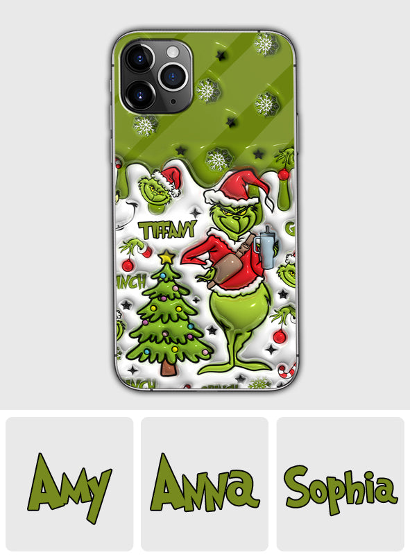 Merry Grinchmas - Personalized Stole Christmas Phone Case