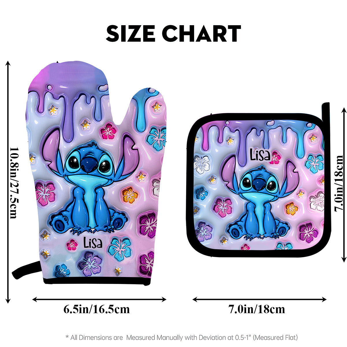 Ohana Means Family - Personalized Ohana Oven Mitts & Pot Holder Set