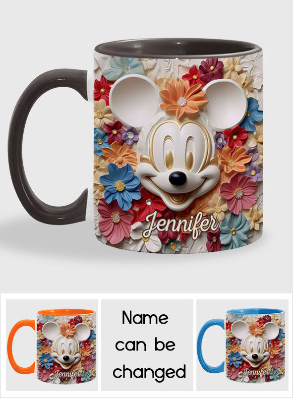 Magical Flowers - Personalized Mouse Accent Mug