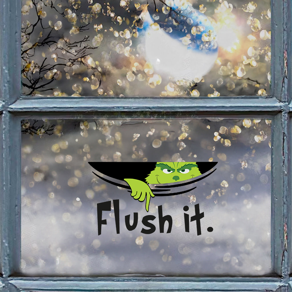 Flush It  Stole Christmas Decal Die Cut