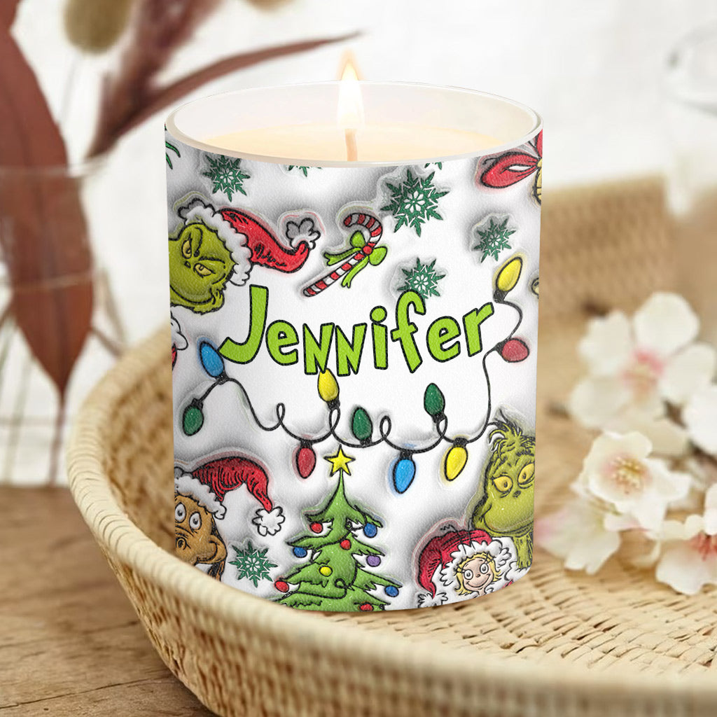 What's That Stench? - Personalized Stole Christmas Candle With Wooden Lid