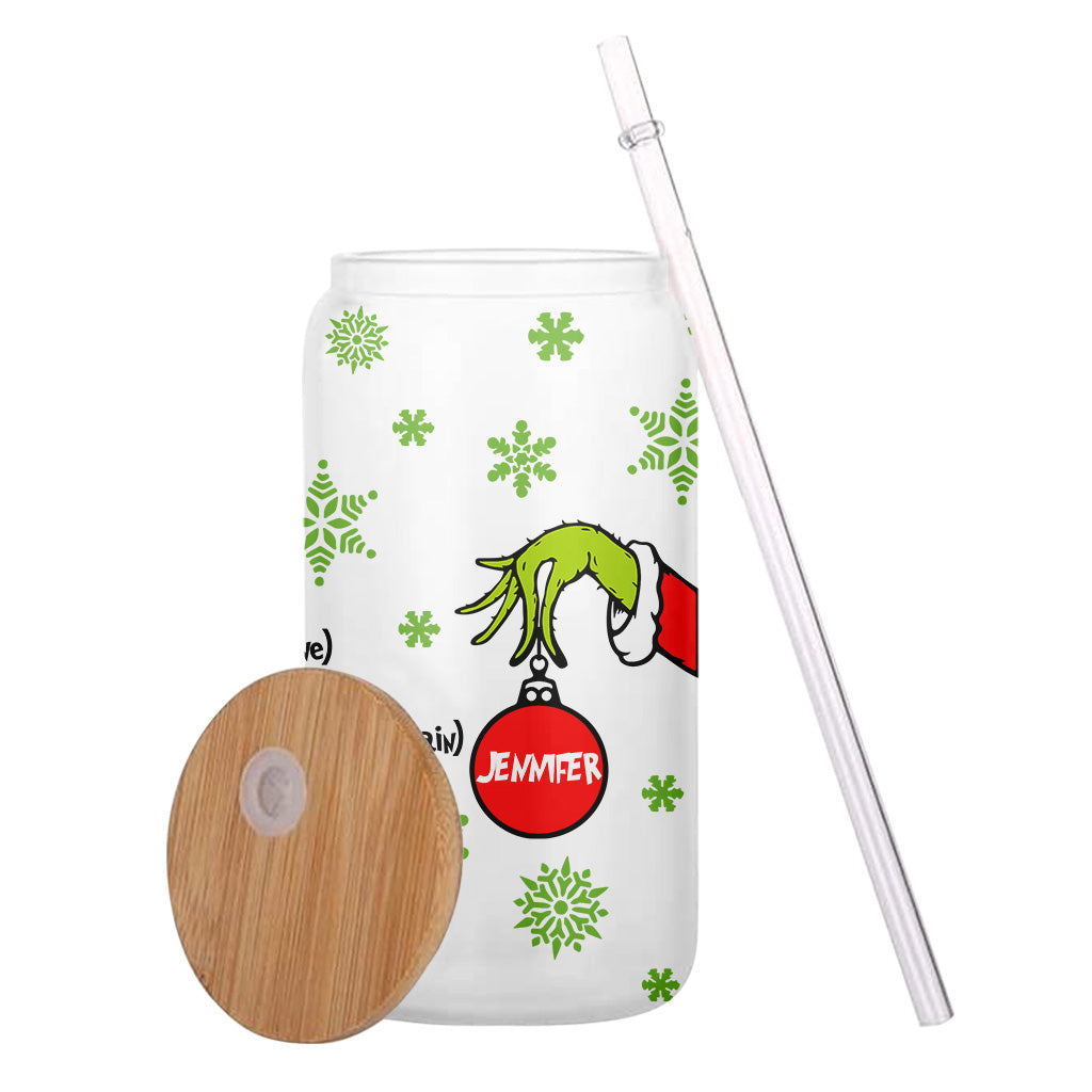 I'm Booked - Personalized Stole Christmas Can Glass