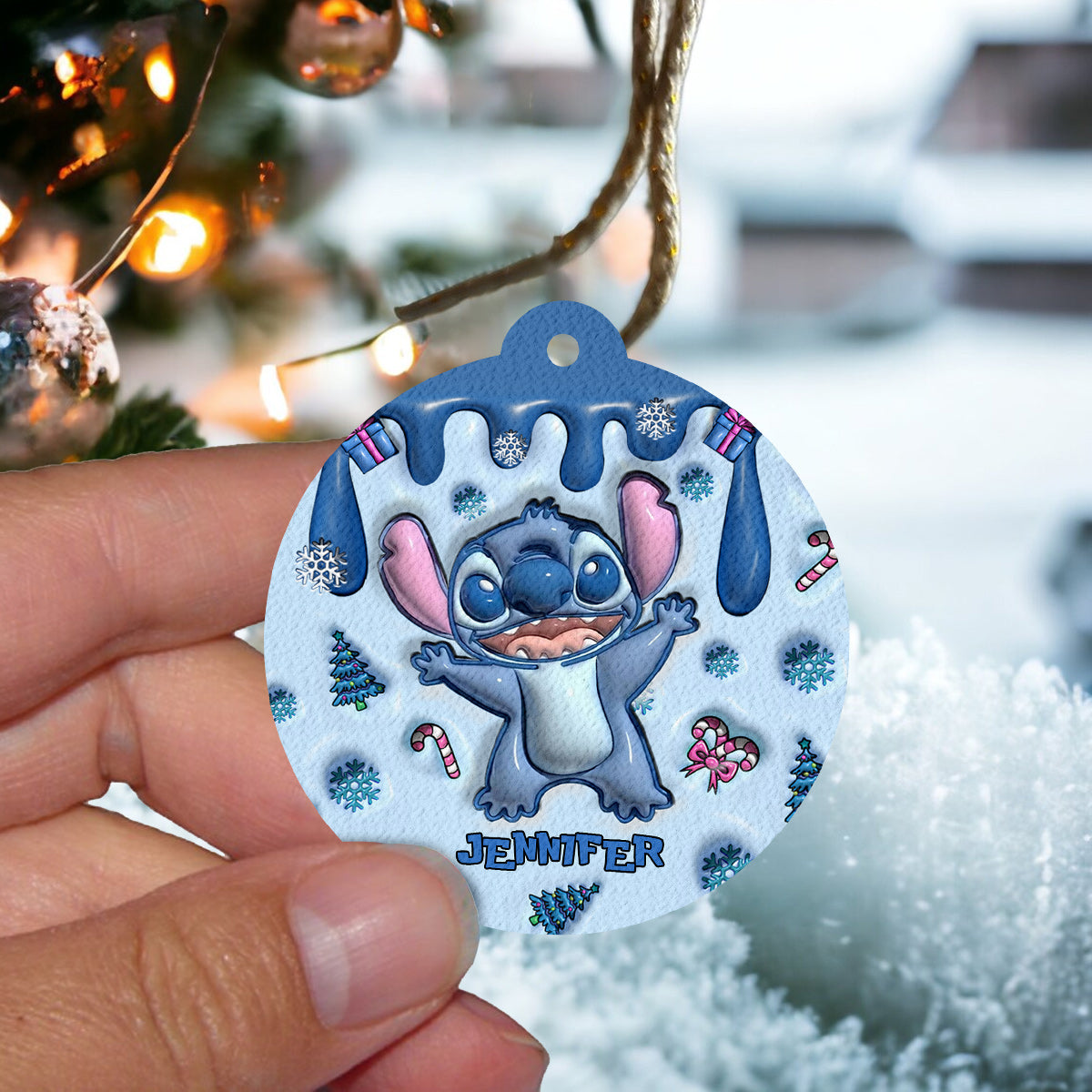 Merry Christmas - Personalized Ohana Circle Air Freshener