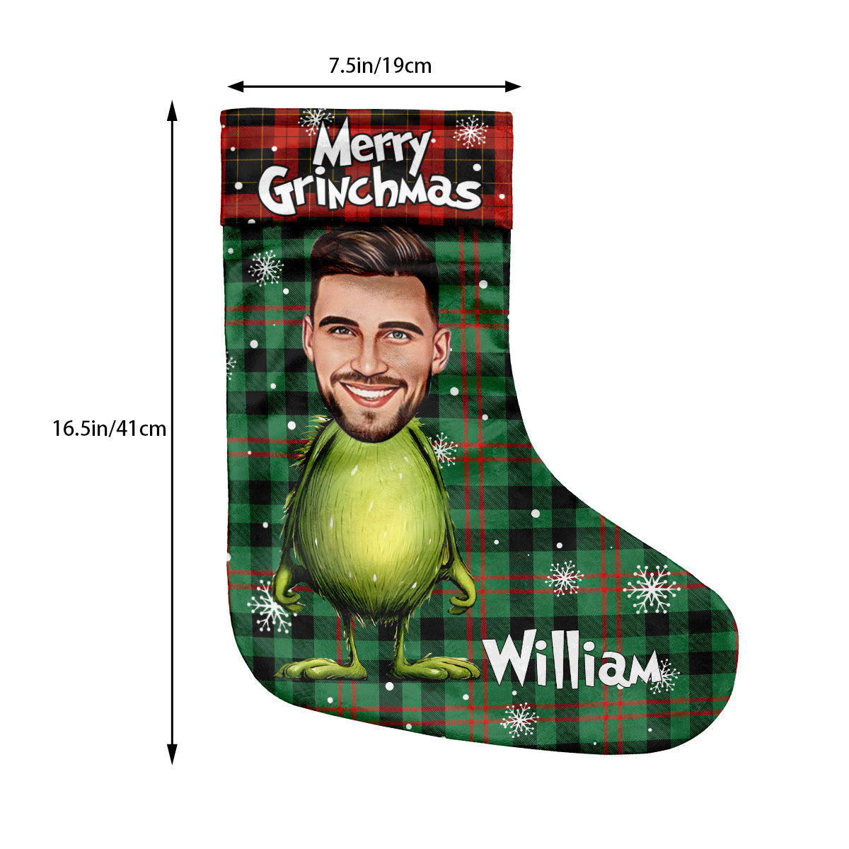 Merry Grinchmas - Personalized Stole Christmas Christmas Stockings