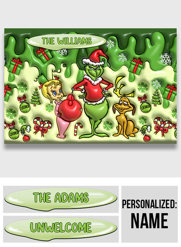 Merry Christmas - Personalized Stole Christmas Doormat