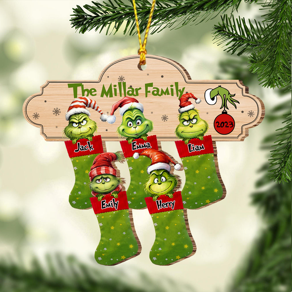 Merry Grinchmas - Personalized Stole Christmas Ornament