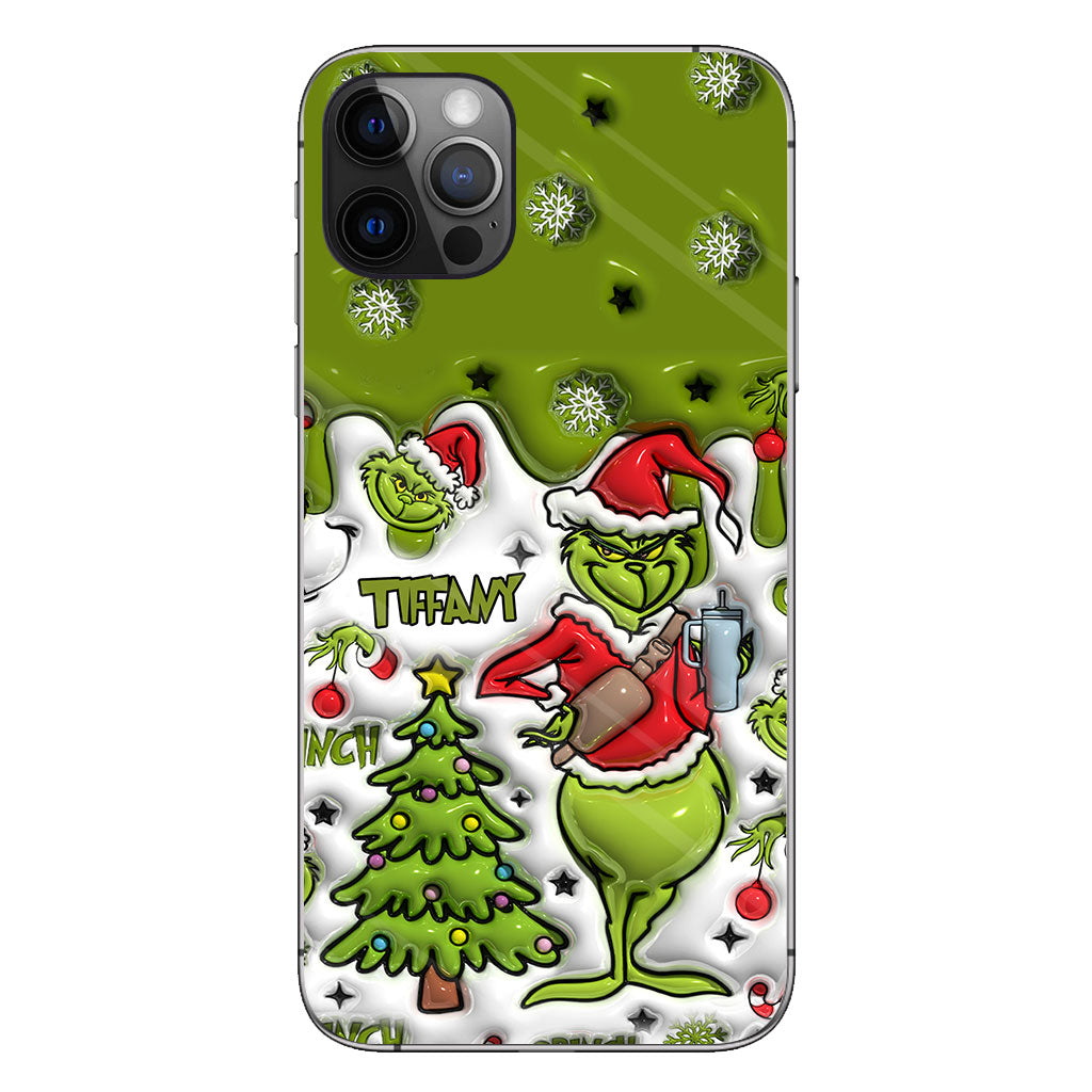 Merry Grinchmas - Personalized Stole Christmas Phone Case