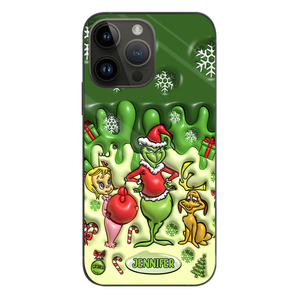 Merry Grinchmas - Personalized Stole Christmas Phone Case