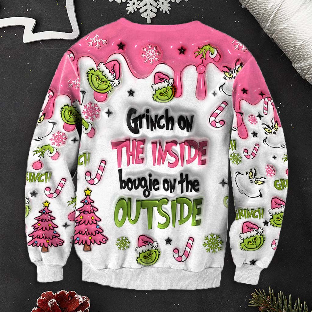 Grinch On The Inside - Personalized Stole Christmas Ugly Sweater