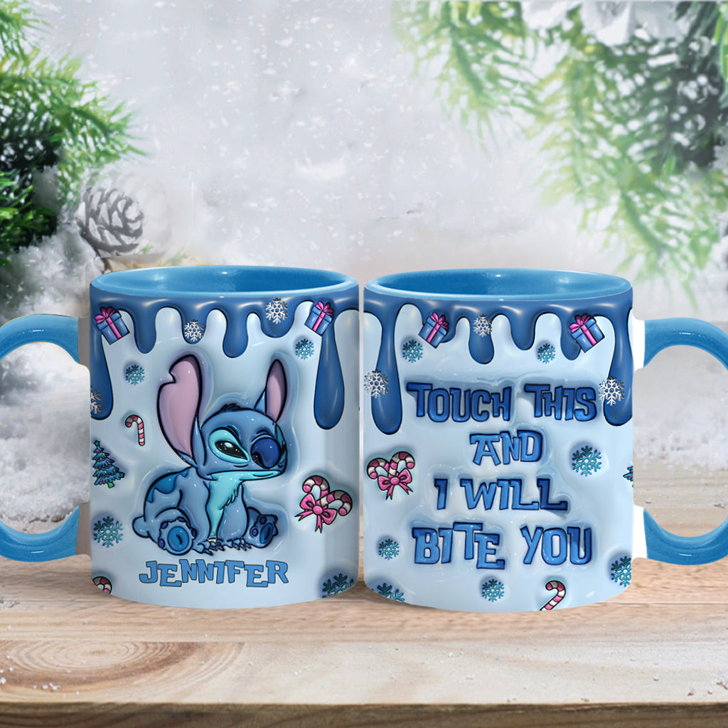 Touch This And I'll Bite You - Personalized Ohana Accent Mug