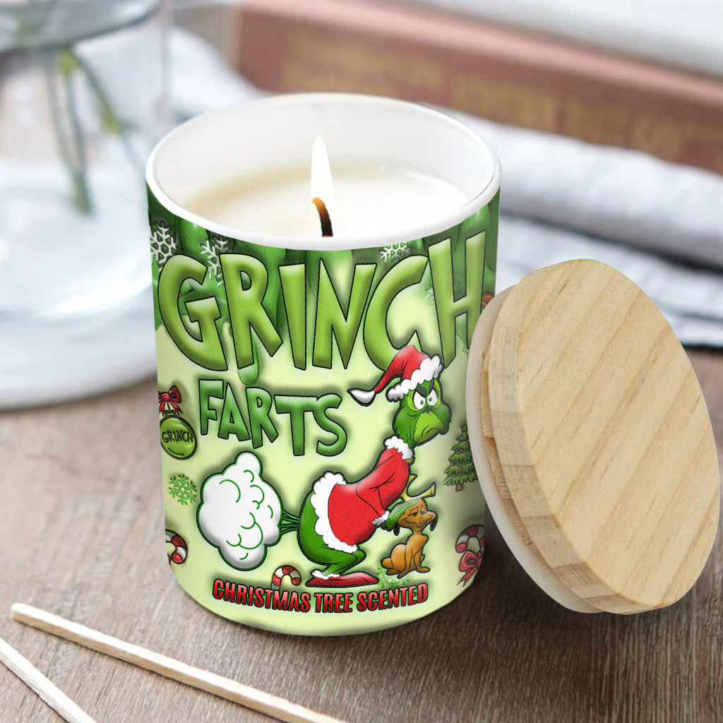 Christmas Tree Scented - Stole Christmas Candle With Wooden Lid