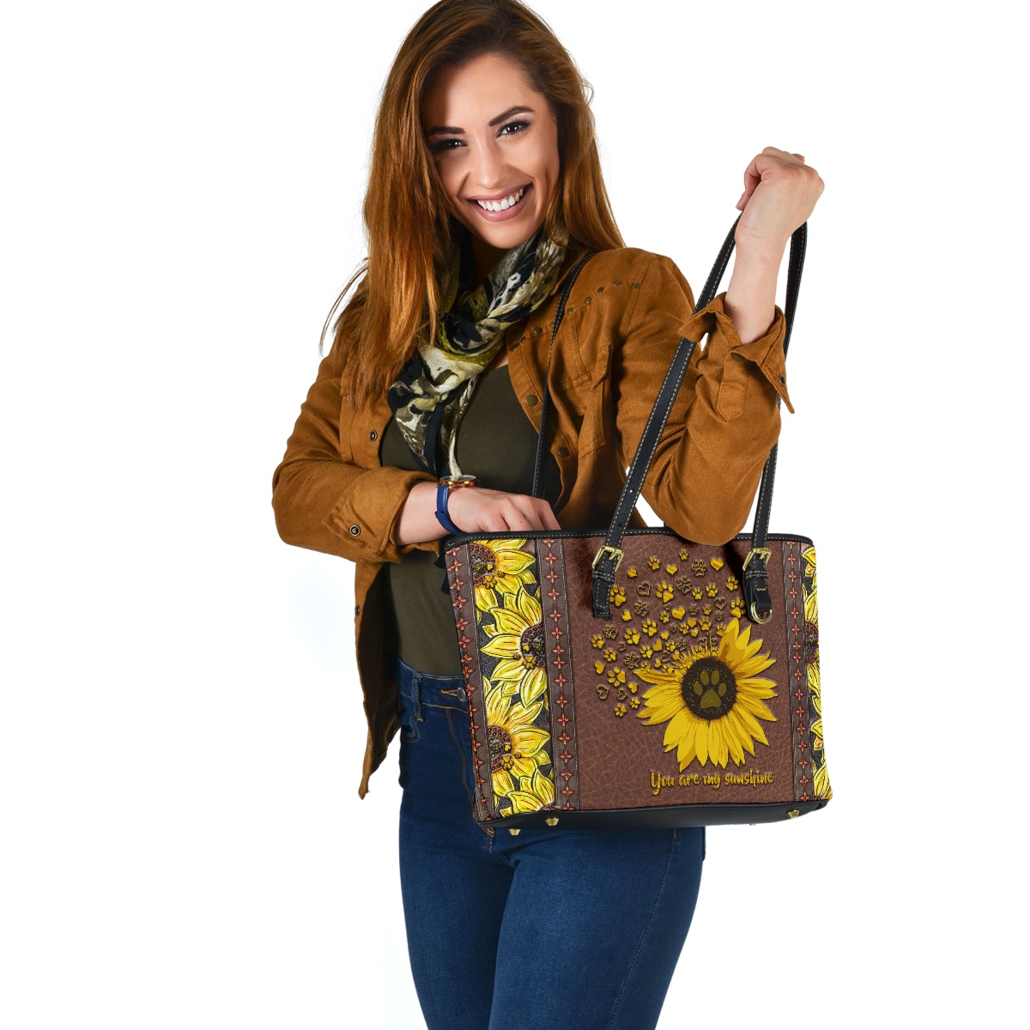 You Are My Sunshine Dog Leather Bag 0622