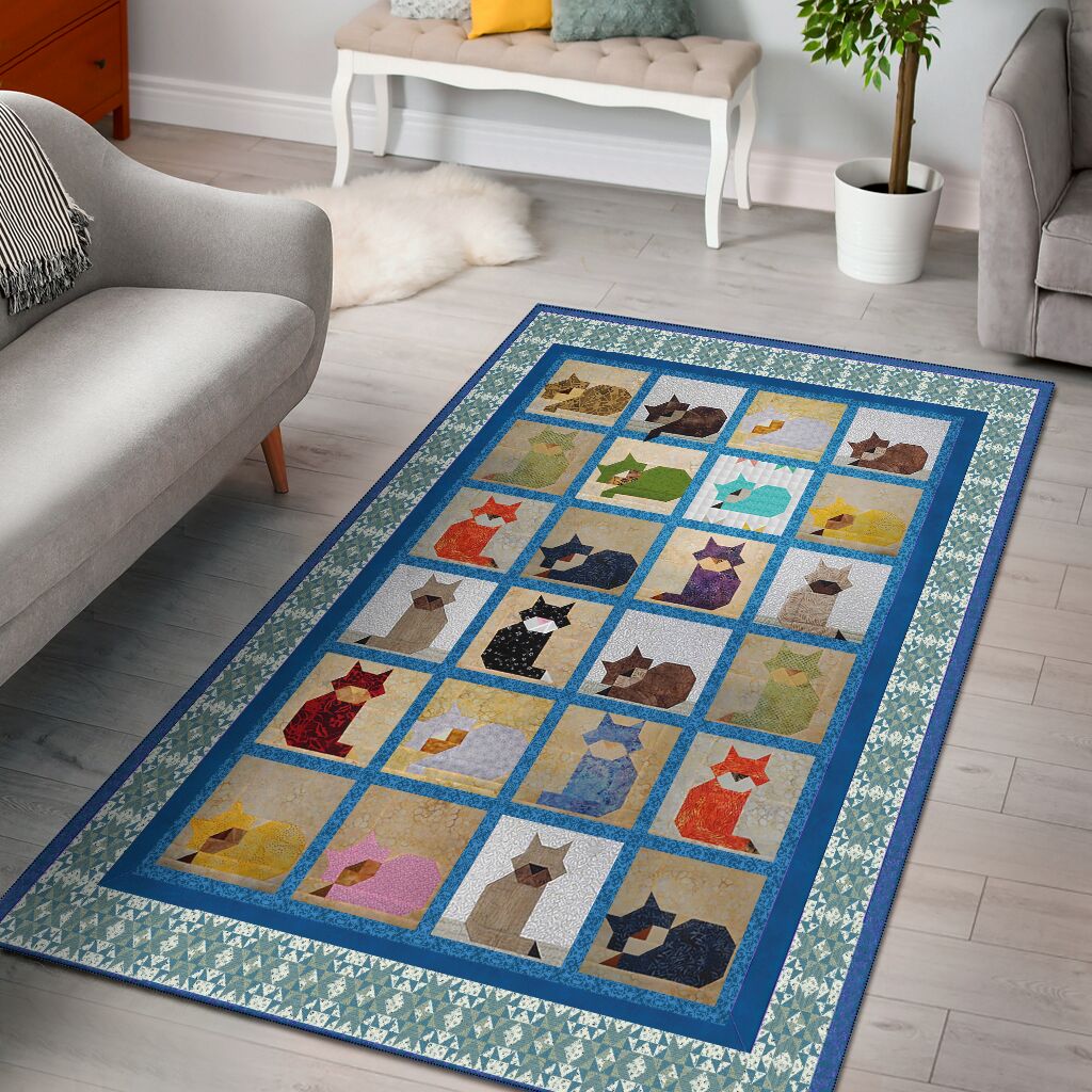 Cats Pattern Cat Rug 0622
