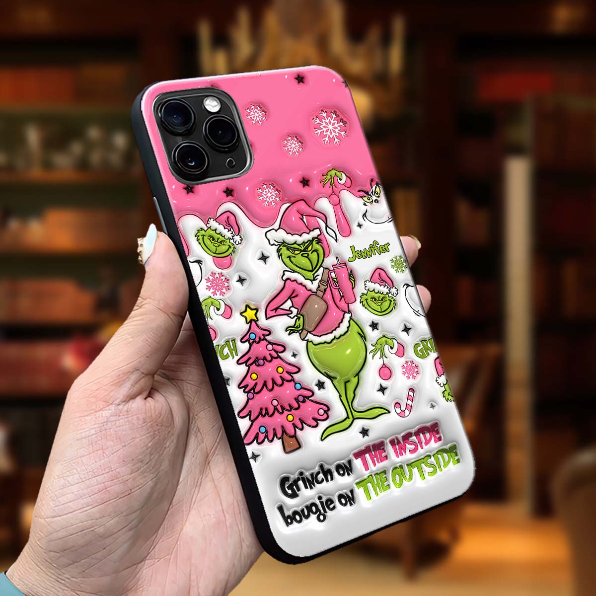 Grinch On The Inside - Personalized Stole Christmas Phone Case