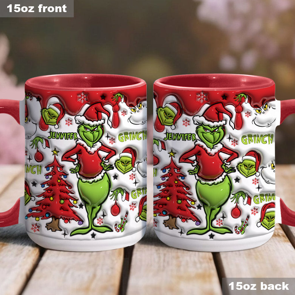 Red Christmas - Personalized Stole Christmas Accent Mug